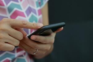 Using phone, mobile phone in hand photo