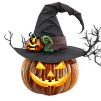 jack o lanterna transparente fundo ai generativo png