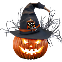 jack o lanterna transparente fundo ai generativo png