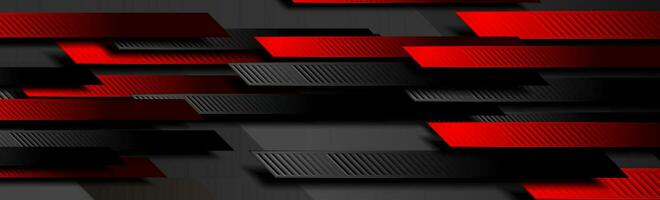 Abstract black and red hi-tech geometric minimal background vector