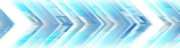 Technology blue abstract shiny background with arrows vector