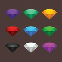 jewels stone set vector