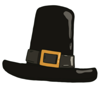 Black pilgrim hat png