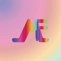 the letter m is made up of colorful letters vector