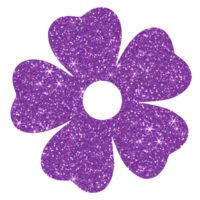 Purple flower glitter on transparent background. Flower icon.Design for decorating,background, wallpaper, illustration png