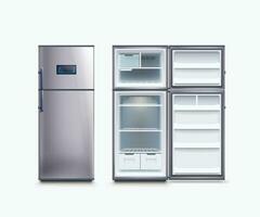 steel fridges set vector