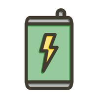 energía bebida vector grueso línea lleno colores icono para personal y comercial usar.