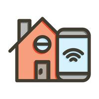 Smart Home Vector Thick Line Filled Colors Icon For Personal And Commercial Use.