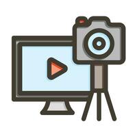 Video Blogger Vector Thick Line Filled Colors Icon For Personal And Commercial Use.