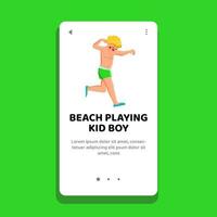 woman beach playing kid boy vector