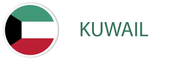 kuwait flagga i webb knapp, knapp ikoner. png