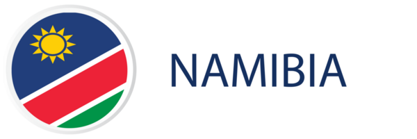 Namibia flag in button web. png