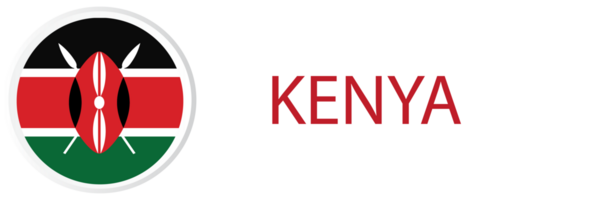 Kenia Flagge im Taste Netz. png