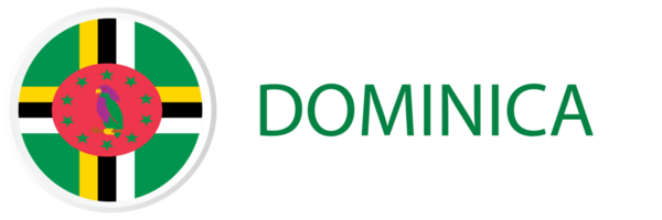 dominica vlag in web knop, knop pictogrammen. png