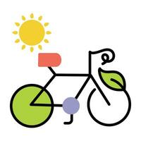 Trendy Eco Cycling vector