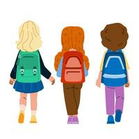 bag kid back backpack vector