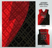 Pattern vector sports shirt background image.red black textile stencil pattern design, illustration, textile background for sports t-shirt, football jersey shirt