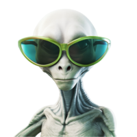 extraterrestre con Gafas de sol ai generativo png