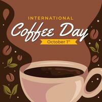 International Coffee Day Event Illustration vector