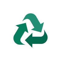 green color recycle logo symbol isolated white background vector