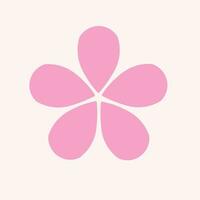 Sakura flower nature simple vector design with pink color and white background