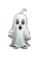 white ghost on a light background kawaii graphics for halloween photo