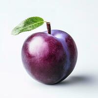 Plum on a light background. photo