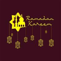 Lantern Ramadhan Kareem Background Design vector