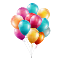 schön Kinder Geburtstag Luftballons zum glücklich ai generativ png