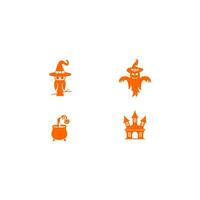 Halloween set graphic vector template