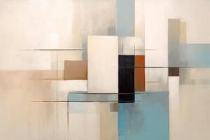Embrace minimalism and simplicity, using clean lines and sparse elements to convey a sense of calm and clarity in the abstract composition. photo