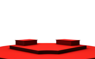rood podium Aan transparant achtergrond.generatief ai. png