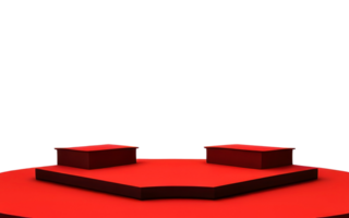 rouge podium sur transparent arrière-plan.génératif ai. png