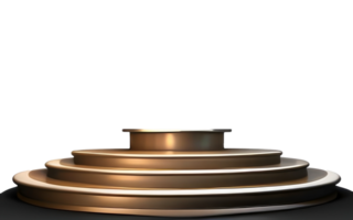 Gold podium on transparent background.Generative AI. png