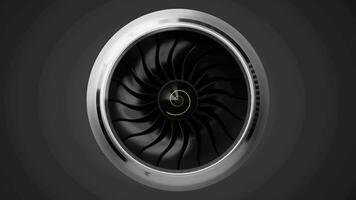 Rotating Jet Engine - Zooming in video