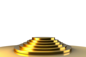 oro podio su trasparente background.generative ai. png