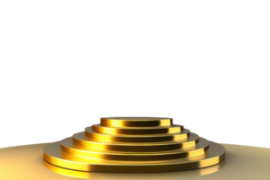 Gold podium on transparent background.Generative AI. png