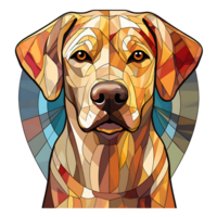 labrador retriever hond glas-in-lood. png