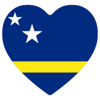 Curacao Flagge Herz Form. Flagge von Curacao Herz gestalten png