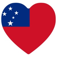 Samoa bandera corazón forma. bandera de Samoa corazón forma png