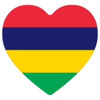 mauritius bandiera cuore forma. bandiera di mauritius cuore forma png