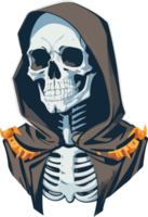 Skeleton wearing Hoodie Mascot with AI Generative png