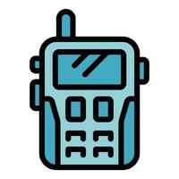 Paintball walkie talkie icon vector flat