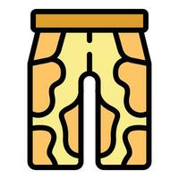 Paintball pants icon vector flat