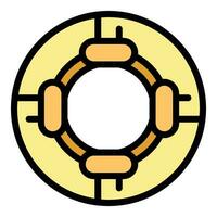 Lifebuoy icon vector flat