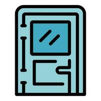 Building door icon vector flat