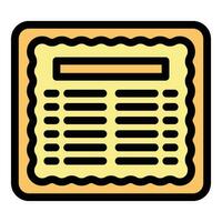 Paper frame icon vector flat