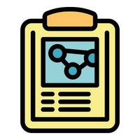 Biological station desk icon vector flat