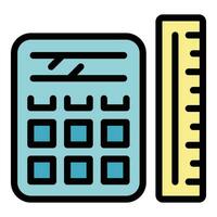 Calculator icon vector flat