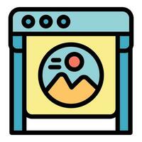 Offset device icon vector flat